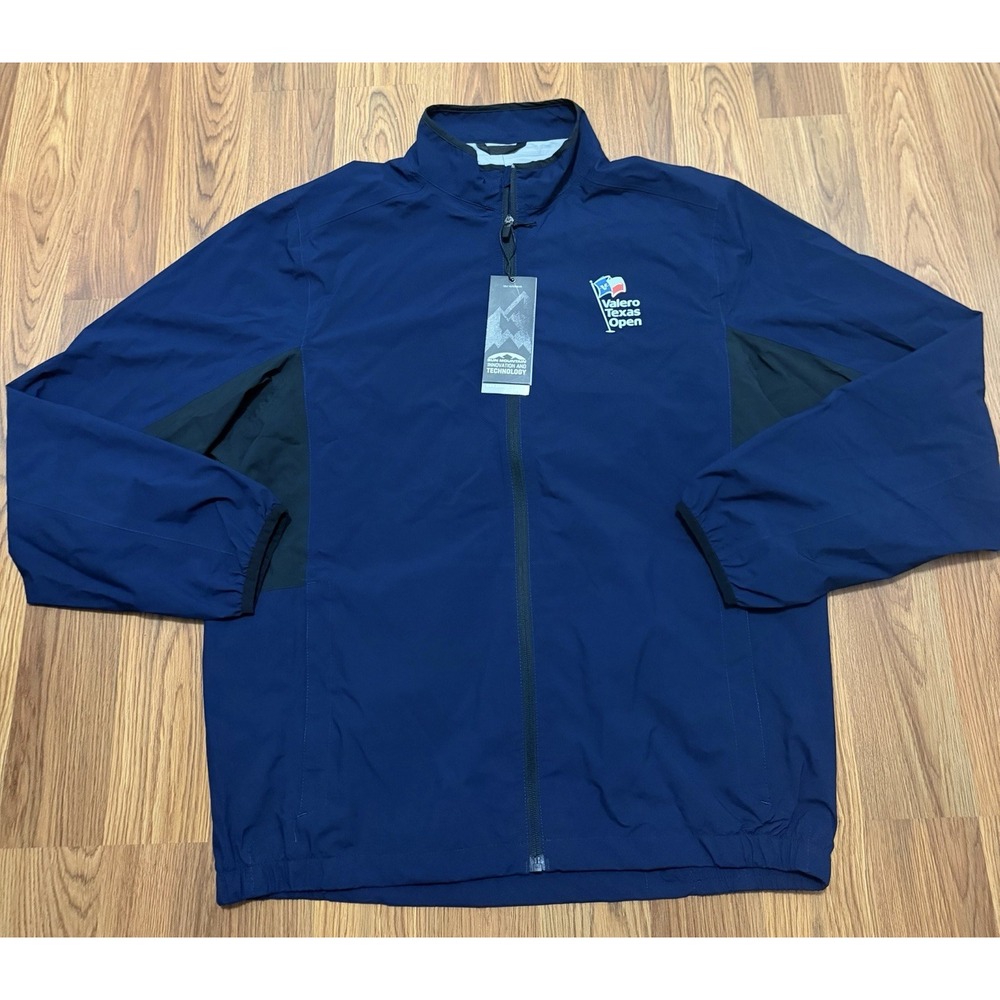 Sun Mountain Waterproof Golf Jacket Mens Large Valero Texas Open Full Zip
